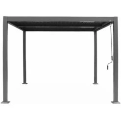 Pergola Bioclimatique Anthracite. Aluminium Et Acier. 3x3m. Lames Orientables 11 Pergola Bioclimatique Anthracite. Aluminium Et Acier. 3x3m. Lames Orientables -Promos Garde Plante Boutique 80249523 5