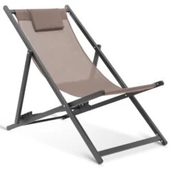 Lot De 2 Chiliennes LOTA En Acier Et Toile Textilène Taupe 11 Lot De 2 Chiliennes LOTA En Acier Et Toile Textilène Taupe -Promos Garde Plante Boutique 81174981 5