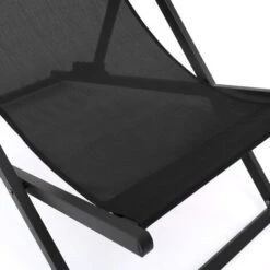 Lot De 2 Chiliennes LOTA En Acier Et Toile Textilène Noire 9 Lot De 2 Chiliennes LOTA En Acier Et Toile Textilène Noire -Promos Garde Plante Boutique 81174996 3