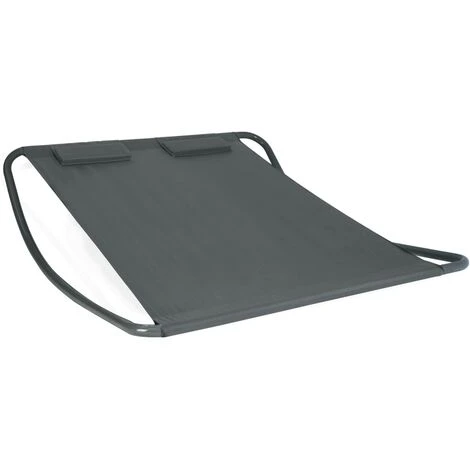 Lit Bain De Soleil 180 CM Avec Toile Gris Anthracite Structure Gris Foncé 3 Lit Bain De Soleil 180 CM Avec Toile Gris Anthracite Structure Gris Foncé
