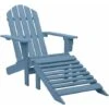 Fauteuil De Jardin Moderne - Chaise De Jardin Adirondack Avec Pouf Bois De Sapin Solide Bleu,70 X 147,5 X 88,5 Cm -Promos Garde Plante Boutique 82089553 1