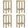 Lot De 4 Tabourets De Bar De Jardin Moderne Bois De Pin Imprégné,40 X 36 X 75 Cm