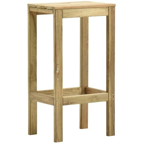 Lot De 4 Tabourets De Bar De Jardin Moderne Bois De Pin Imprégné,40 X 36 X 75 Cm 4 Lot De 4 Tabourets De Bar De Jardin Moderne Bois De Pin Imprégné,40 X 36 X 75 Cm – Image 2