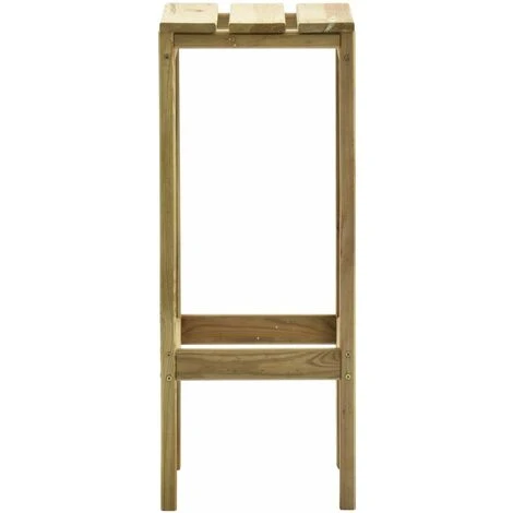 Lot De 4 Tabourets De Bar De Jardin Moderne Bois De Pin Imprégné,40 X 36 X 75 Cm 6 Lot De 4 Tabourets De Bar De Jardin Moderne Bois De Pin Imprégné,40 X 36 X 75 Cm – Image 4