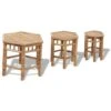 Lot De 3 Tabourets De Jardin Moderne Bambou ,28 X 24 X 32 Cm -Promos Garde Plante Boutique 82092167 1