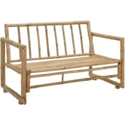 Banquette D'extérieur - Moderne Canapé De Jardin à 2 Places Avec Coussins Bambou Pour Terrasse Balcon FR5274 -Promos Garde Plante Boutique 82098647 5