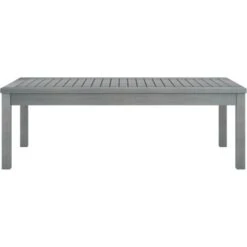 Table D'extérieur,patio - Moderne Table Basse 100x50x33 Cm Gris Bois D'acacia Solide FR7245 -Promos Garde Plante Boutique 82100038 2