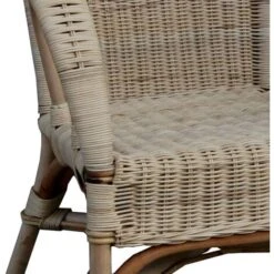 Fauteuil En Rotin Naturel Vieilli Chillvert Parma 60x66x81 Cm Avec Finition En Tissu Pitrit -Promos Garde Plante Boutique 82157015 3
