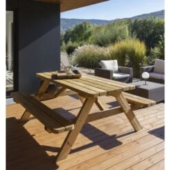ROBUSTE - Table Pique-nique - L. 180 Cm -Promos Garde Plante Boutique 8230049 2