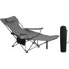 WOLTU Chaise De Camping.avec Appui-tête. Porte-gobelet. Poche De Rangement. Sac De Transport. Charge 150 Kg. Gris CPS8148gr -Promos Garde Plante Boutique 83284871 1