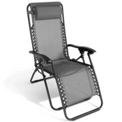 Lot De 2 Fauteuils De Jardin Inclinables Relax Gris Anthracite -Promos Garde Plante Boutique 83732250 4