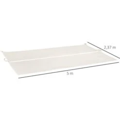 OUTSUNNY Toile De Rechange Pour Pergola 3 X 3 M Polyester Haute Densité 180 G/m² Beige -Promos Garde Plante Boutique 83831552 3