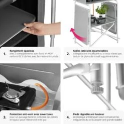 Cuisine De Camping 3 Compartiments - Meuble De Rangement Cuisine, Meuble Camping, Equipement Camping -Promos Garde Plante Boutique 8447408 5