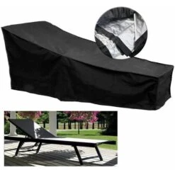 Housse Pour Mobilier De Jardin Housse Pour Chaise Longue De Jardin Avec Grilles D'aération. Housse De Chaise Longue Imperméable Housse Bain De Soleil Tissu Oxford 210D (208x76x41/79CM) (Gris) -Promos Garde Plante Boutique 85563289 3