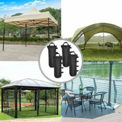 RHAFAYRE Lot De 4 Poids De Gazebo Pour Tonnelle Et Pavillon, Sac De Lestage Sable Pour Jambes, Tentes Pare-Soleil, Parasol -Promos Garde Plante Boutique 86249440 5
