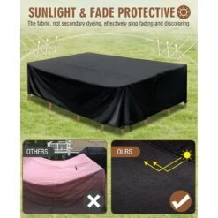 Housse De Protection Salon De Jardin,Bache De Protection Exterieur Salon De Jardin Imperméable,Housse De Canapés Housse De Table De Jardin,avec Corde Et Boucle Verrouillage,320x210x69cm -Promos Garde Plante Boutique 86602170 4
