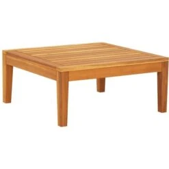 Moderne-Stil Table De Jardin 64x64x29 Cm Bois D'acacia Massif Pour Salon/jardin,Montage Facile,7,2 Kg -Promos Garde Plante Boutique 86872376 4