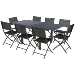 Table Extensible HESPERIDE Piazza Graphite 8 Places -Promos Garde Plante Boutique 87950006 4