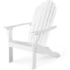 RELAX4LIFE Fauteuil Adirondack En Bois Acacia Massif, Certifié FSC, Résistant Aux Intempéries,Chaise D'Extérieur Charge Max 160 KG Pour Balcon, Terrasse, Plage, Blanc