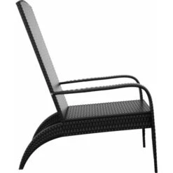 Chaise De Jardin Adirondack Noir Résine Tressée VidaXL -Promos Garde Plante Boutique 88269253 4