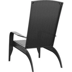 Chaise De Jardin Adirondack Noir Résine Tressée VidaXL -Promos Garde Plante Boutique 88269253 5