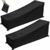 2PCS Housse Pour Chaise Longue, 200x75x40/70cm Housse De Protection Bain De Soleil Avec Cordon De Serrage, Tissu Oxford 210D Housse De Protection, Imperméable Chaise Longue De Jardin Coupe-Vent -Promos Garde Plante Boutique 88798925 1