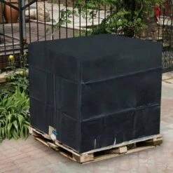Bâche De Réservoir D'eau, Bâche Couverture Réservoir IBC Pour Cuve 1000L, Capôt De Protection Container Citerne Eau, Anti-poussière Anti-UV Anti-Pluie, 120x100x116cm (noir)，Starlight -Promos Garde Plante Boutique 88885916 5