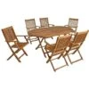 Meubles De Jardin Ensemble De Jardin Table Et 6 Chaises Avec Accoudoirs Pliable -Promos Garde Plante Boutique 89201379 1
