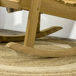 OUTSUNNY Fauteuil De Jardin à Bascule Rocking Chair Style Néo-rétro Bois Sapin Autoclave -Promos Garde Plante Boutique 89201522 5