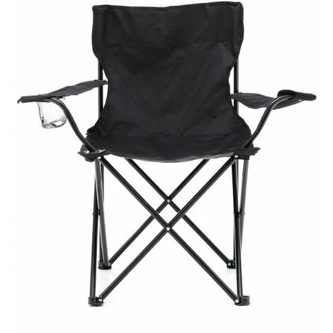 Chaise De Camping Pliante - Jusqu'à 100 Kg - Chaise De Pêche - Noir - MaxxGarden 3 Chaise De Camping Pliante - Jusqu'à 100 Kg - Chaise De Pêche - Noir - MaxxGarden