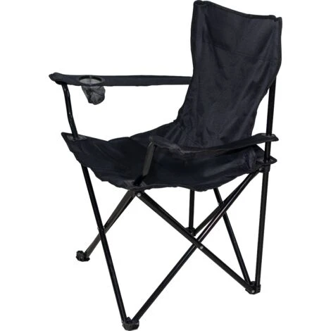 Chaise De Camping Pliante - Jusqu'à 100 Kg - Chaise De Pêche - Noir - MaxxGarden 4 Chaise De Camping Pliante - Jusqu'à 100 Kg - Chaise De Pêche - Noir - MaxxGarden – Image 2