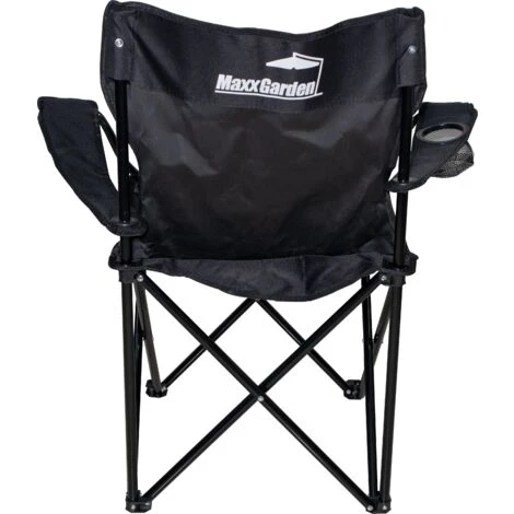Chaise De Camping Pliante - Jusqu'à 100 Kg - Chaise De Pêche - Noir - MaxxGarden 5 Chaise De Camping Pliante - Jusqu'à 100 Kg - Chaise De Pêche - Noir - MaxxGarden – Image 3