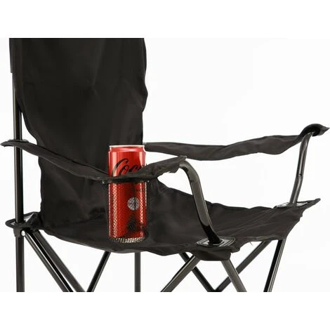 Chaise De Camping Pliante - Jusqu'à 100 Kg - Chaise De Pêche - Noir - MaxxGarden 7 Chaise De Camping Pliante - Jusqu'à 100 Kg - Chaise De Pêche - Noir - MaxxGarden – Image 5