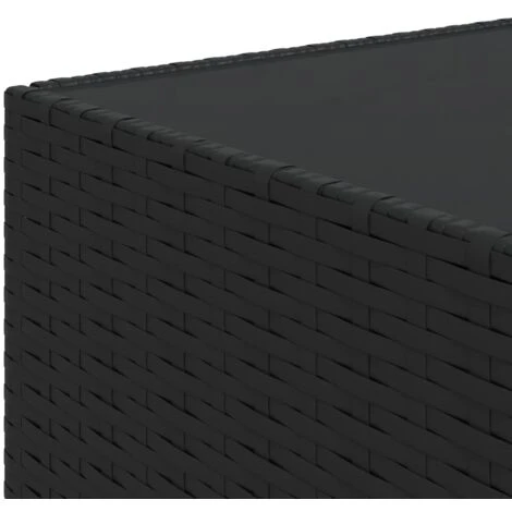 Table Basse De Jardin Carré Noir 50x50x30 Cm Résine Tressée VidaXL 7 Table Basse De Jardin Carré Noir 50x50x30 Cm Résine Tressée VidaXL – Image 5