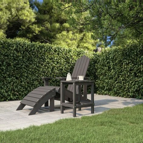 Table De Jardin Adirondack Anthracite 38x38x46 Cm PEHD 5 Table De Jardin Adirondack Anthracite 38x38x46 Cm PEHD – Image 3
