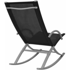 Chaises à Bascule De Jardin 2 Pcs Acier Et Textilène Noir 10 Chaises à Bascule De Jardin 2 Pcs Acier Et Textilène Noir -Promos Garde Plante Boutique 89826719 4