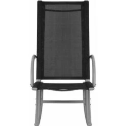Chaises à Bascule De Jardin 2 Pcs Acier Et Textilène Noir 11 Chaises à Bascule De Jardin 2 Pcs Acier Et Textilène Noir -Promos Garde Plante Boutique 89826719 5