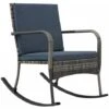Chaise à Bascule De Jardin Résine Tressée Anthracite -Promos Garde Plante Boutique 89828136 1