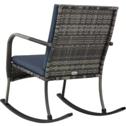 Chaise à Bascule De Jardin Résine Tressée Anthracite 10 Chaise à Bascule De Jardin Résine Tressée Anthracite -Promos Garde Plante Boutique 89828136 4