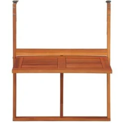 Table Suspendue De Balcon Table D'extérieur - 64,5x44x80 Cm Bois D'acacia Massif BV906622 - BonneVie -Promos Garde Plante Boutique 90041403 3