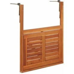 Table Suspendue De Balcon Table D'extérieur - 64,5x44x80 Cm Bois D'acacia Massif BV906622 - BonneVie -Promos Garde Plante Boutique 90041403 4