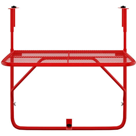 Table Suspendue De Balcon Table D'extérieur - Rouge 60x40 Cm Acier BV747478 - BonneVie 4 Table Suspendue De Balcon Table D'extérieur - Rouge 60x40 Cm Acier BV747478 - BonneVie – Image 2