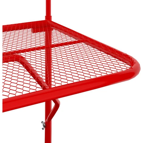 Table Suspendue De Balcon Table D'extérieur - Rouge 60x40 Cm Acier BV747478 - BonneVie 7 Table Suspendue De Balcon Table D'extérieur - Rouge 60x40 Cm Acier BV747478 - BonneVie – Image 5
