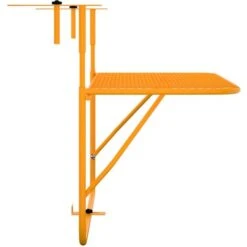 Table Suspendue De Balcon Table D'extérieur - Jaune 60x40 Cm Acier BV113842 - BonneVie -Promos Garde Plante Boutique 90044340 3
