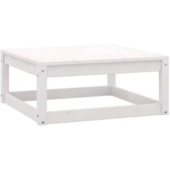 UNIQUERepose-pied De Jardin 70x70x30 Cm Blanc Bois De Pin Solide7,98 Kg,Magnifique & Montage Facile89077