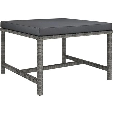 UNIQUERepose-pied Sectionnel Avec Coussin Gris Résine Tressée5 Kg,Magnifique & Montage Facile97205 3 UNIQUERepose-pied Sectionnel Avec Coussin Gris Résine Tressée5 Kg,Magnifique & Montage Facile97205