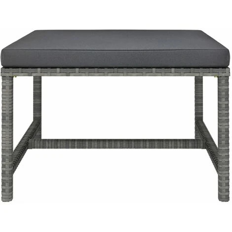 UNIQUERepose-pied Sectionnel Avec Coussin Gris Résine Tressée5 Kg,Magnifique & Montage Facile97205 4 UNIQUERepose-pied Sectionnel Avec Coussin Gris Résine Tressée5 Kg,Magnifique & Montage Facile97205 – Image 2