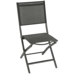 Lot De 4 Chaises Pliantes Essentia Anthracite & Gris - Hespéride