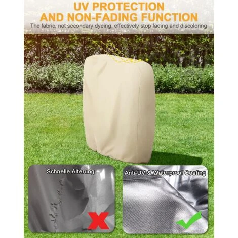 Housse De Protection Pour Chaise Longue Pliante, Housse De Rangement 420D Oxford Pour Fauteuil Relax, Imperméable, Anti-UV, Protège Contre Les Dommages Dus à La Corrosion 6 Housse De Protection Pour Chaise Longue Pliante, Housse De Rangement 420D Oxford Pour Fauteuil Relax, Imperméable, Anti-UV, Protège Contre Les Dommages Dus à La Corrosion – Image 4