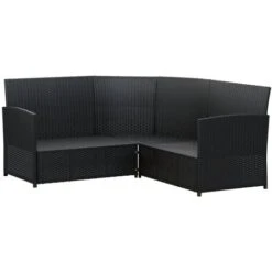 Ensemble De Canapés En L 2pcs Avec Coussins Noir Résine Tressée VidaXL 10 Ensemble De Canapés En L 2pcs Avec Coussins Noir Résine Tressée VidaXL -Promos Garde Plante Boutique 91803905 4